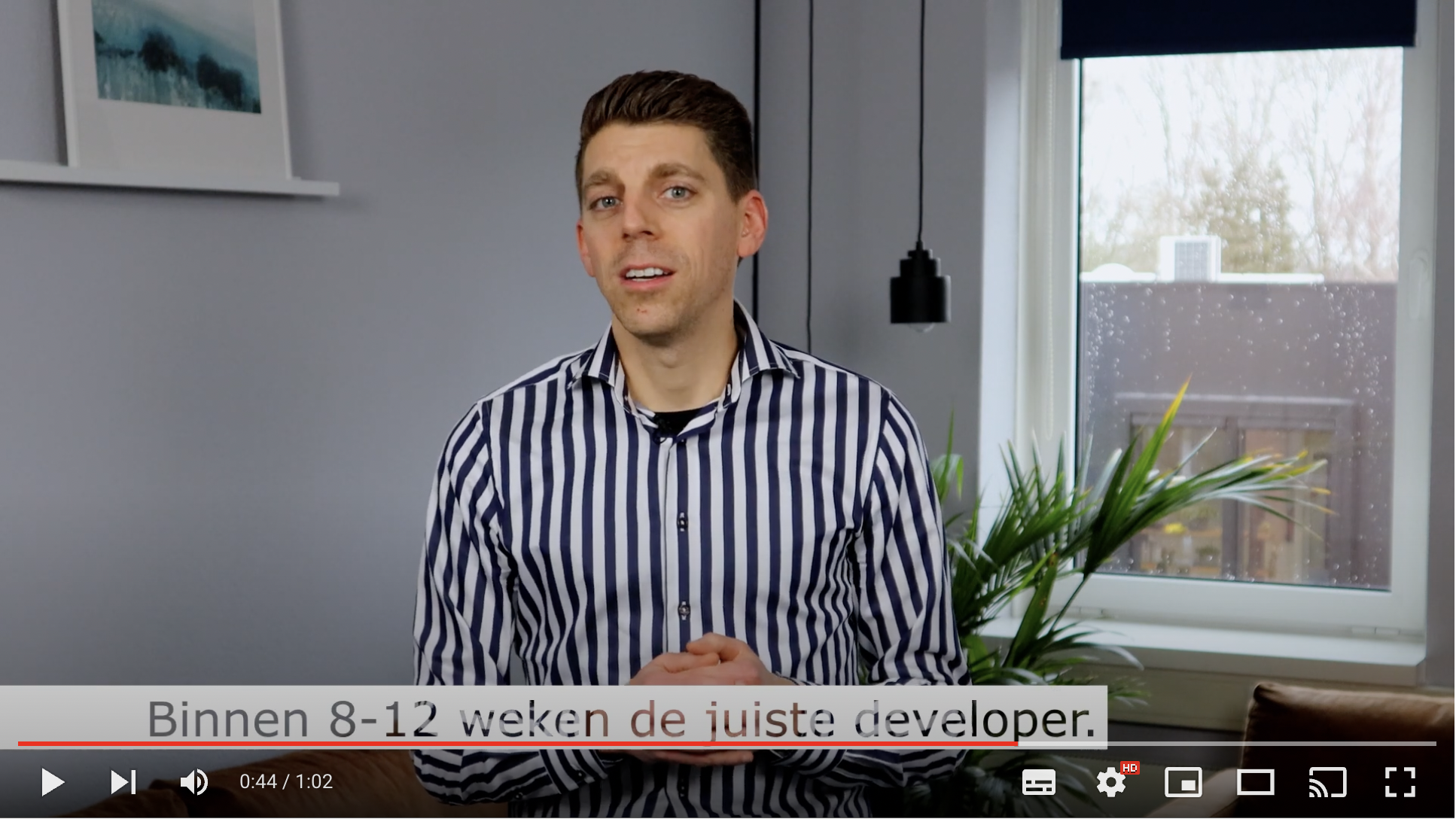 binnen 8-12 weken de juiste developer